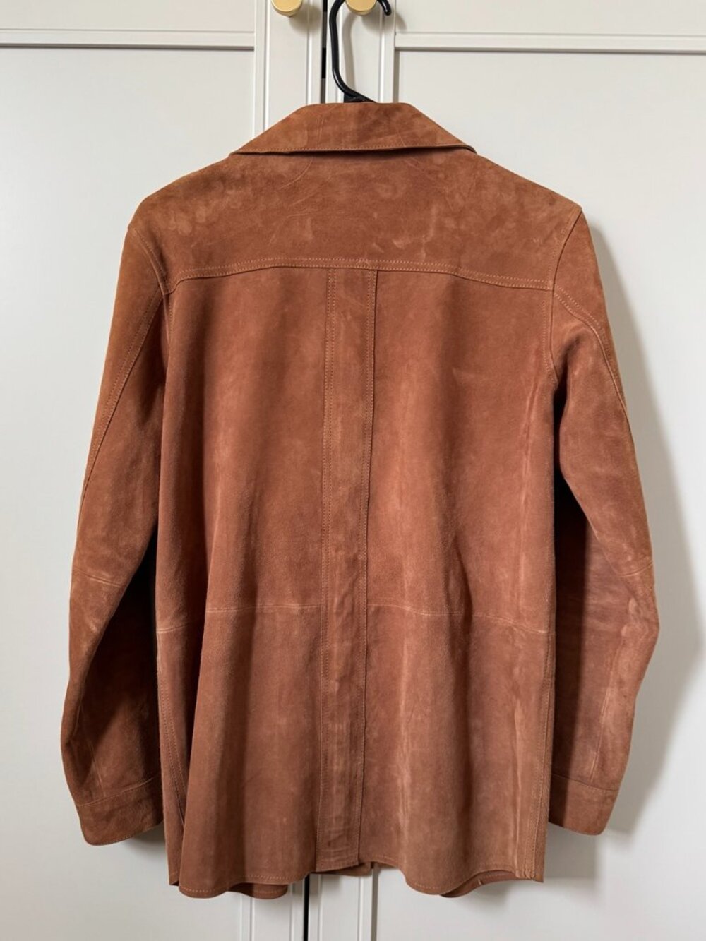 Sezane Will Jacket in Camel Suede, Size XS - Picture 4 of 9